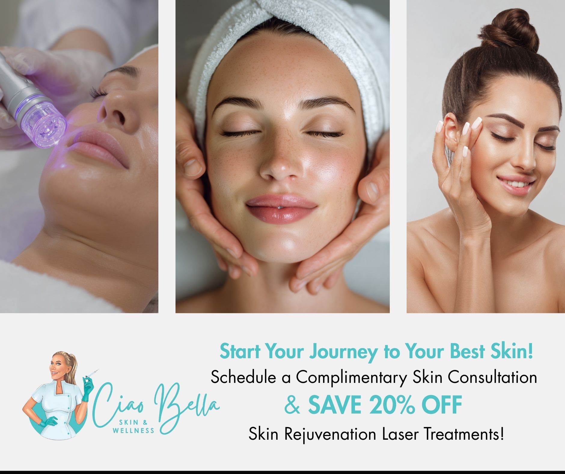 Love your skin - save 20% off skin rejuvenation laser treatments. Schedule a free consultation today!