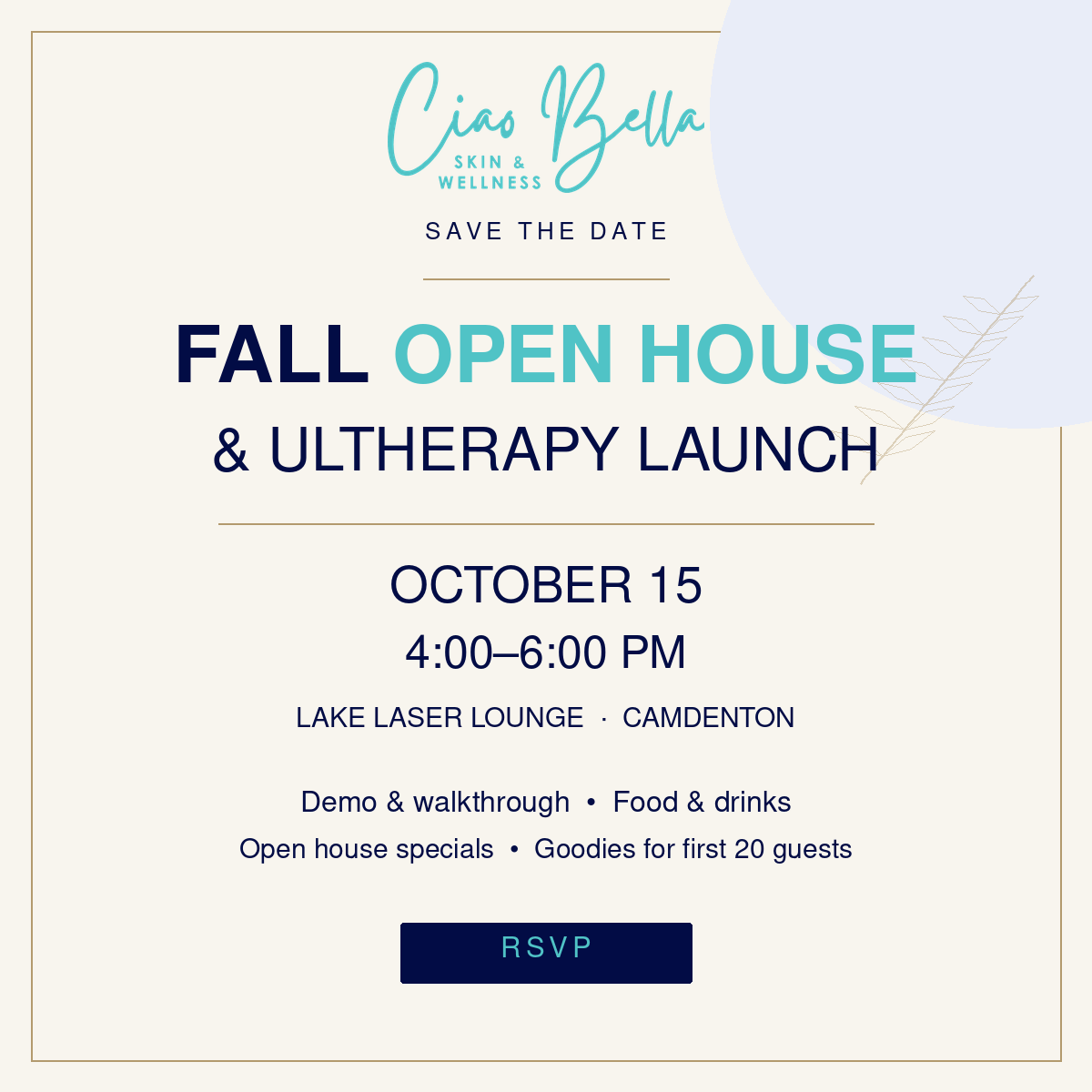 Ciao Bella Fall Open House & Ultherapy Launch